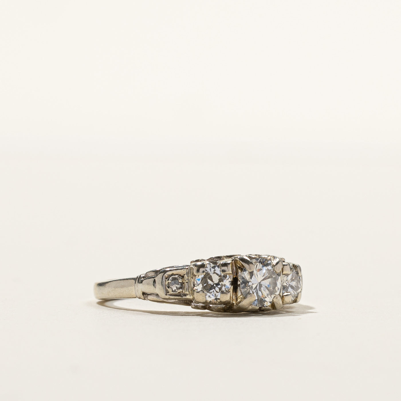 Vintage Diamond Ring - 0.66 Carat Total Weight (CTW) - Size 5 - Elegant Antique Style Engagement & Wedding Band for Women - Perfect for Anniversary, Proposal & Special Occasions
