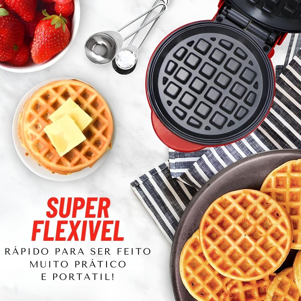 Professional Non-Stick 110V Electric Waffle Maker Machine - Perfect for Breakfast, Brunch, and Family Gatherings