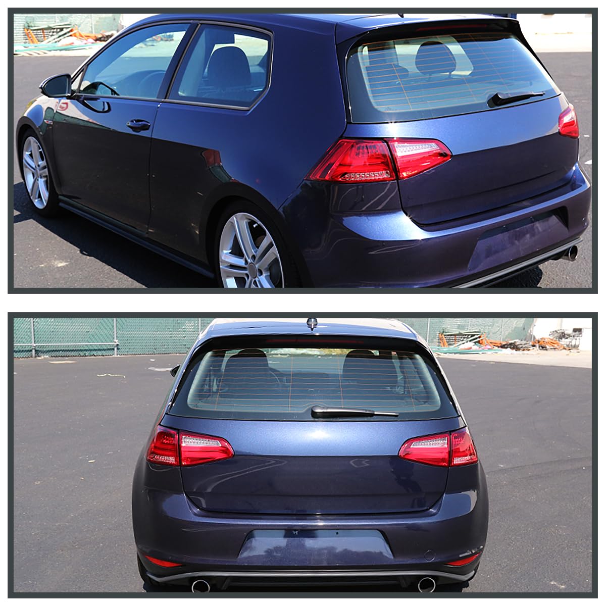 Spec-D Tuning Red LED Bar Tail Lights for 2015-2017 Volkswagen Golf GTI - Left & Right Pair Assembly - Enhanced Night Visibility & Style Upgrade for Your GTI