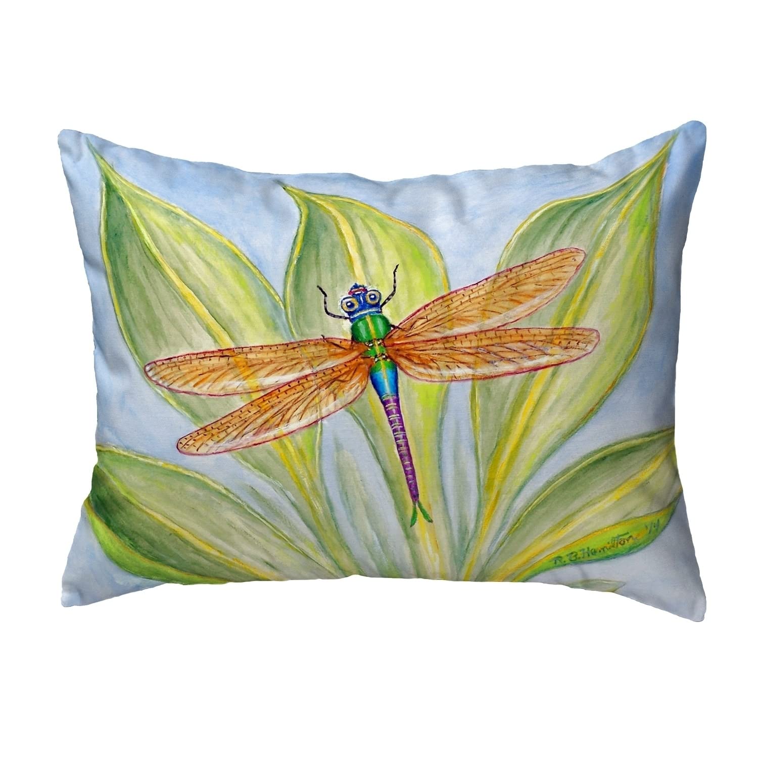 Betsy Drake KS299 Decorative Throw Pillow 11x14 Inches - Multi-Color Cushion Cover for Sofa, Bed, Living Room & Home Decor