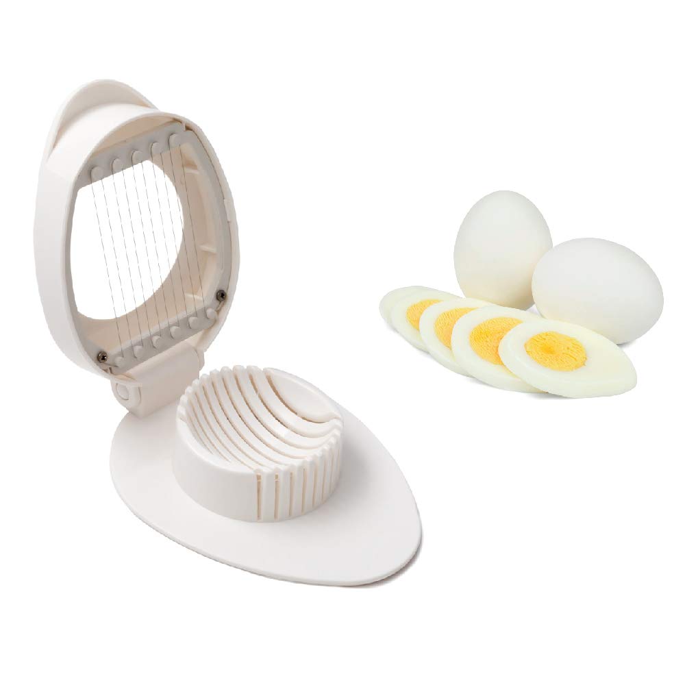 Luciano Gourmet Boiled Egg Slicer – Plastic Fruit & Vegetable Slicer – Compact, Easy to Use & Store Kitchen Tool – Dishwasher Safe Multi-Purpose Food Cutter – Perfect for Salads, Sandwiches & Meal Prep