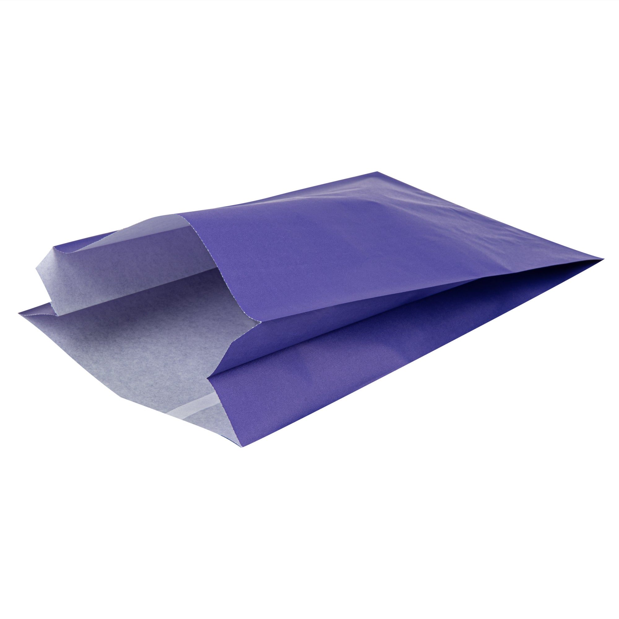 Eco-Friendly Purple Paper French Fry & Snack Bags - 7x3x11 Inches, 100 Count Bulk Box - Perfect for Restaurants, Food Trucks & Party Snack Serving