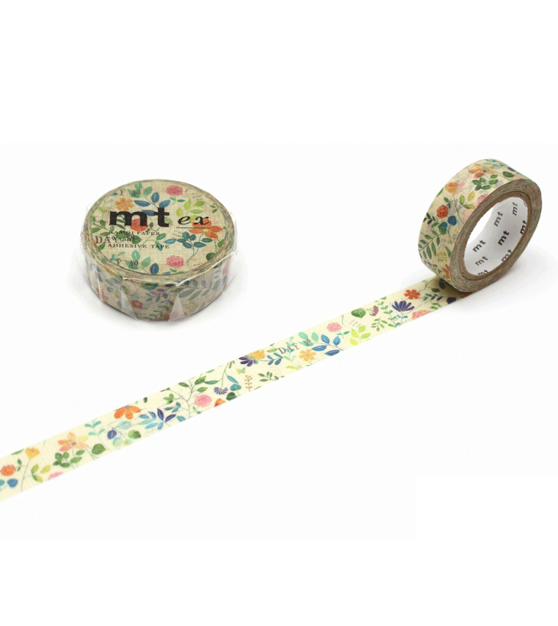 Japanese Watercolor Floral Washi Tape - Decorative Paper Tape for Scrapbooking, Journaling, Gift Wrapping & DIY Crafts - Cherry Blossom Design