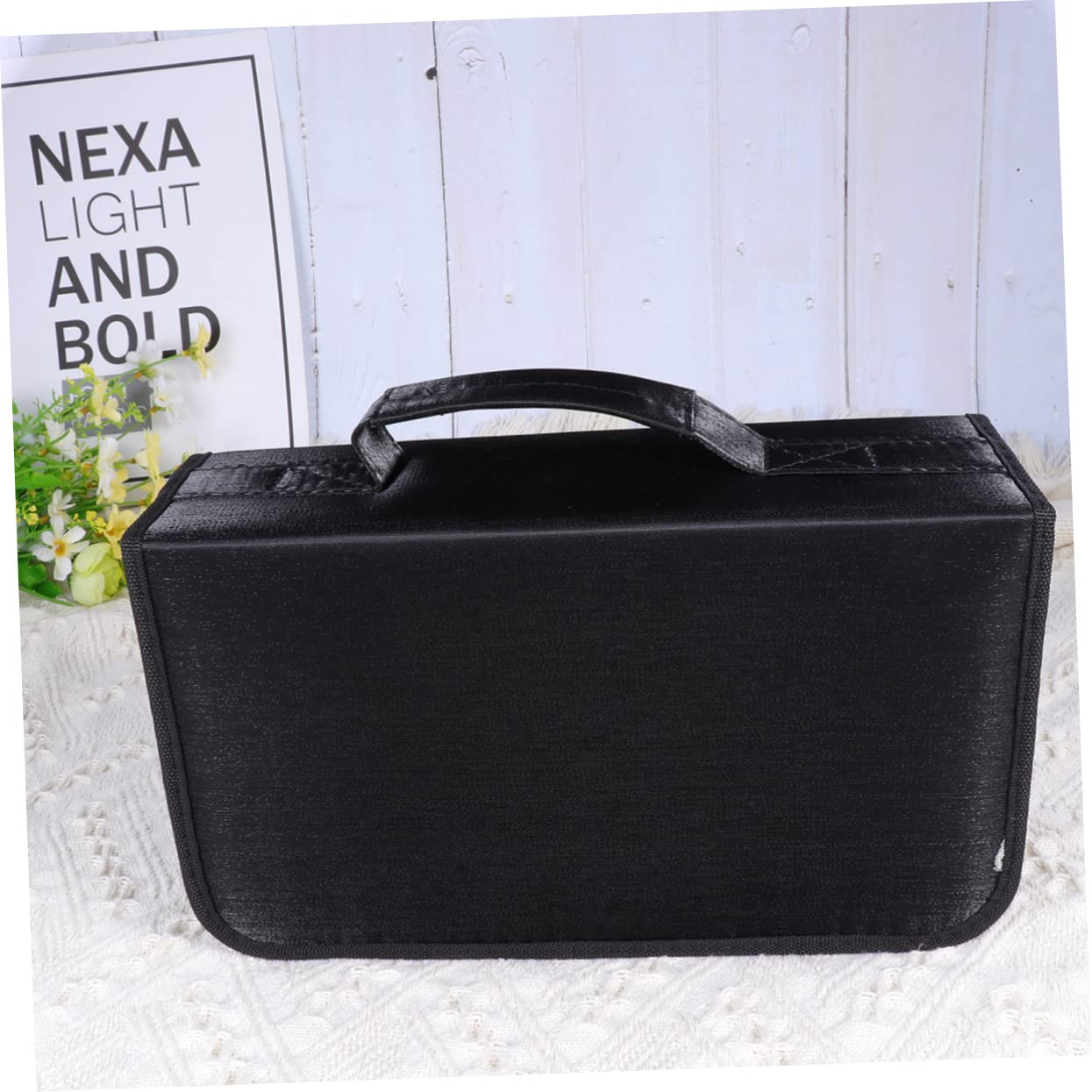2-Pack 128 Capacity DVD/CD Storage Cases - Thickened Cloth Binder Sleeves with Wallet Design for Home, Car & Travel Organization - Perfect for Movie Collections, Music CDs & Game Discs