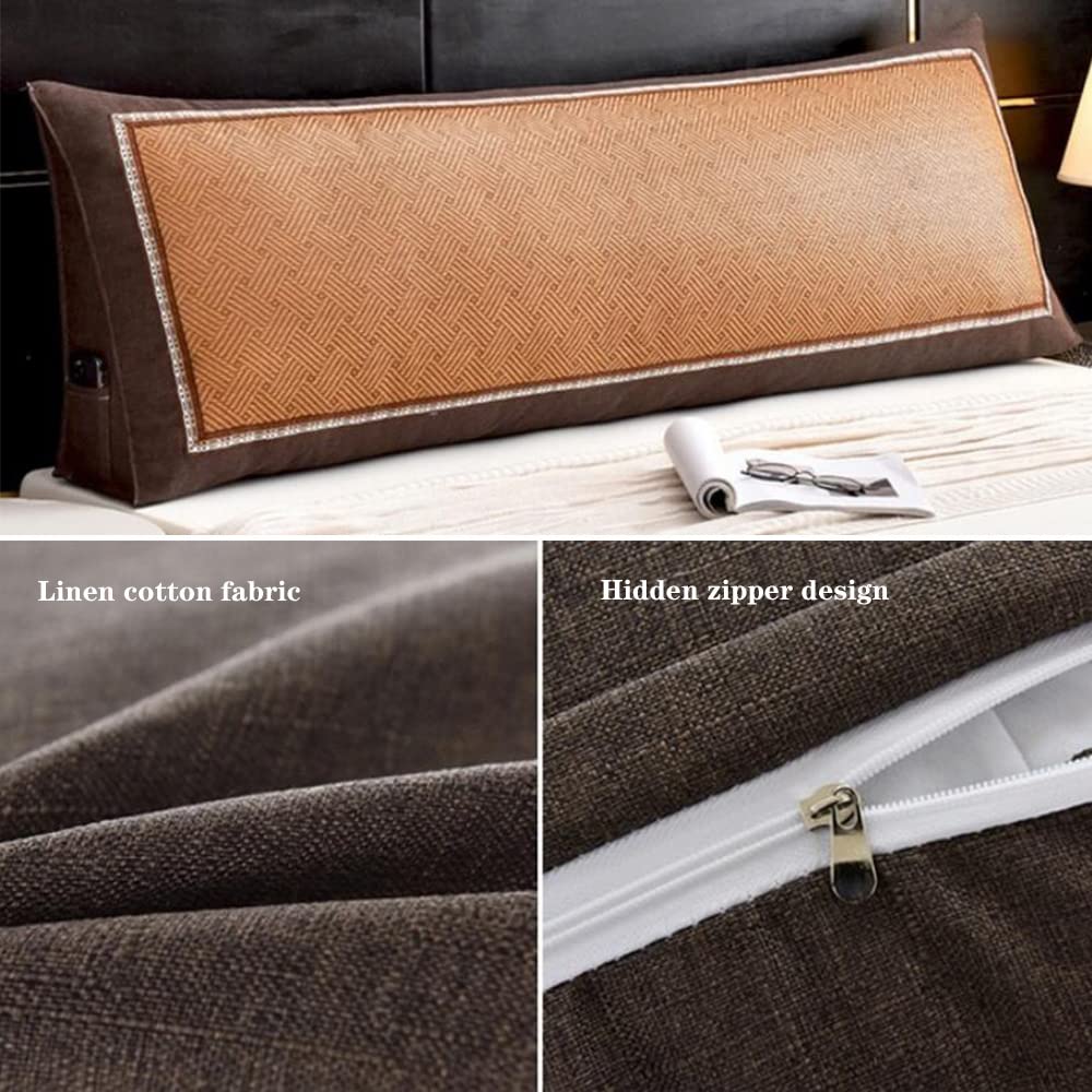 Triangular Headboard Pillow - Large Soft Wedge Cushion for Reading & Back Support (70