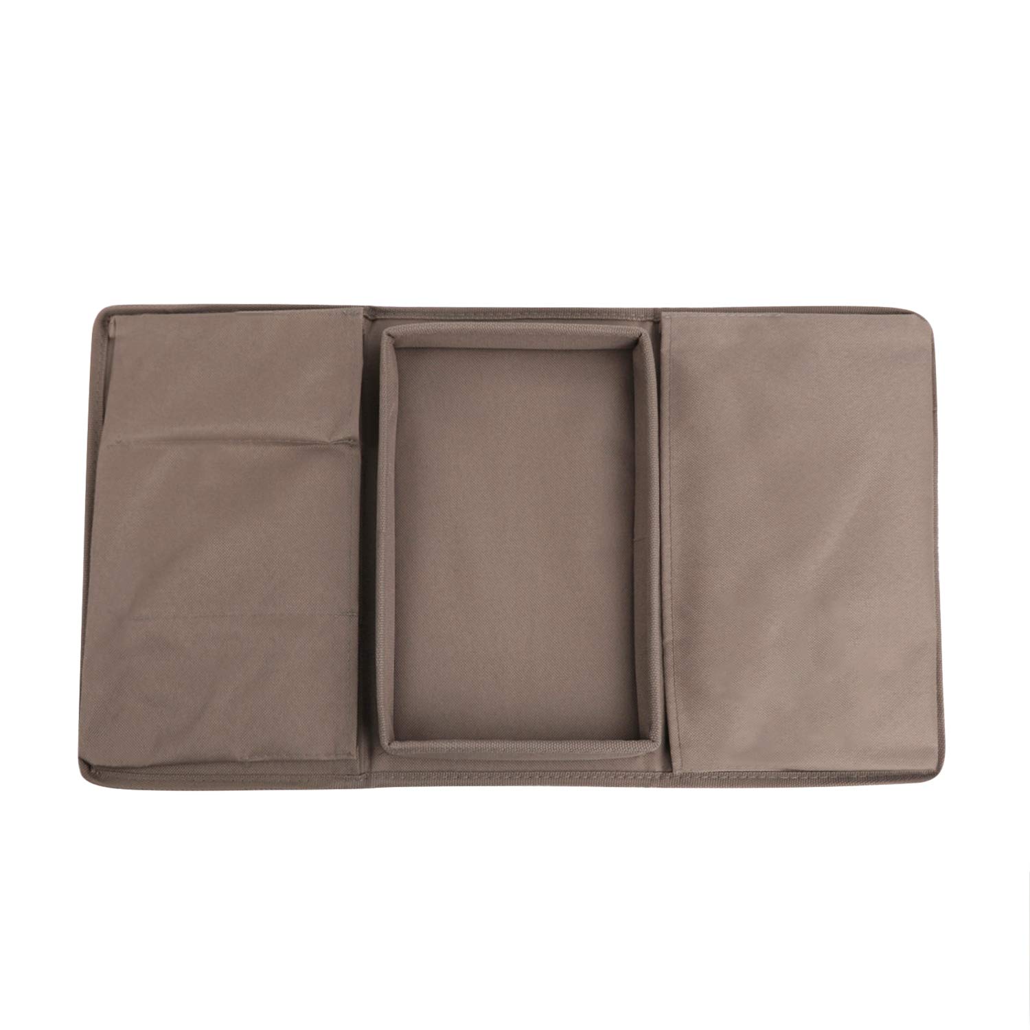 Non-Slip Sofa Armrest Organizer with Cup Holder & Storage Pockets - Perfect for TV Remote, Phone, Tablet, Books & Drinks - Ideal for Recliners, Couches, Armchairs & Bedside Use