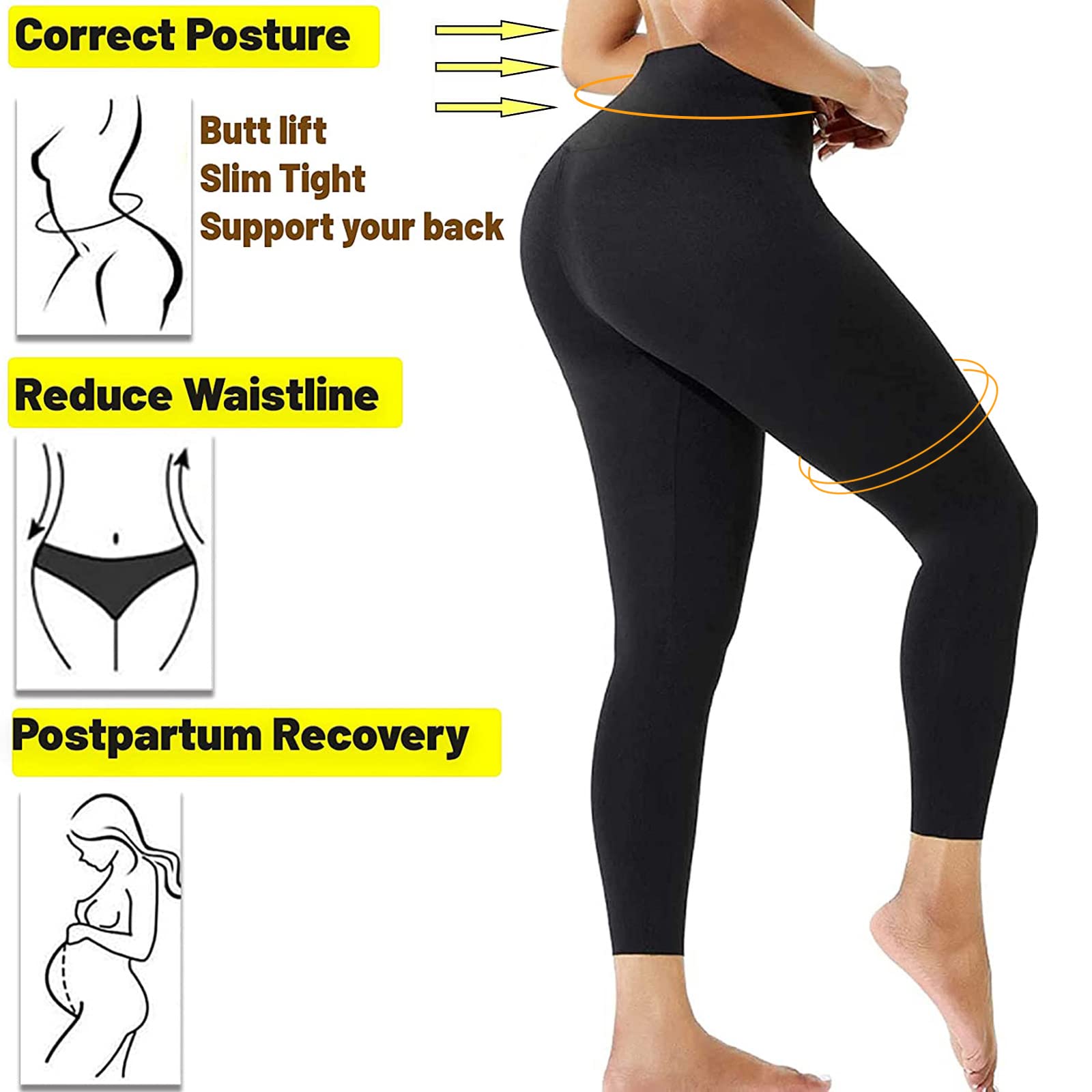 High Waist Corset Leggings for Women - Tummy Control Workout Pants with Waist Cincher | Slimming Body Shaper for Yoga, Gym & Everyday Wear