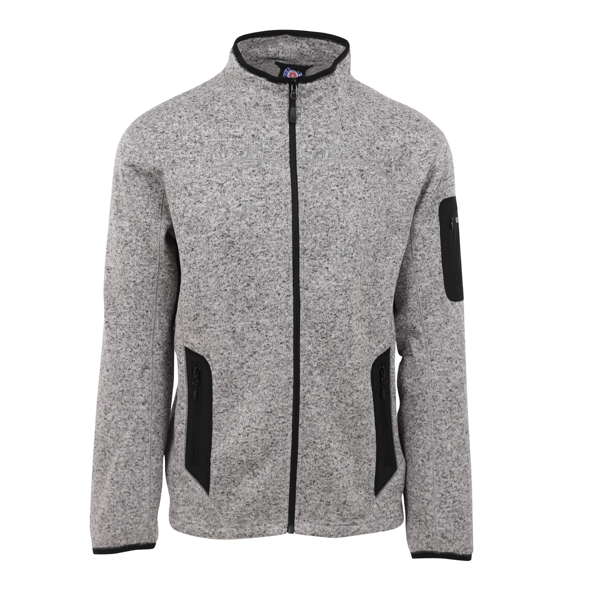 ICEWEAR Lucas Fleece Jacket for Men - High Collar Fleece Sweater - 100% Polyester Warm Winter Coat - Outdoor Hiking & Casual Wear