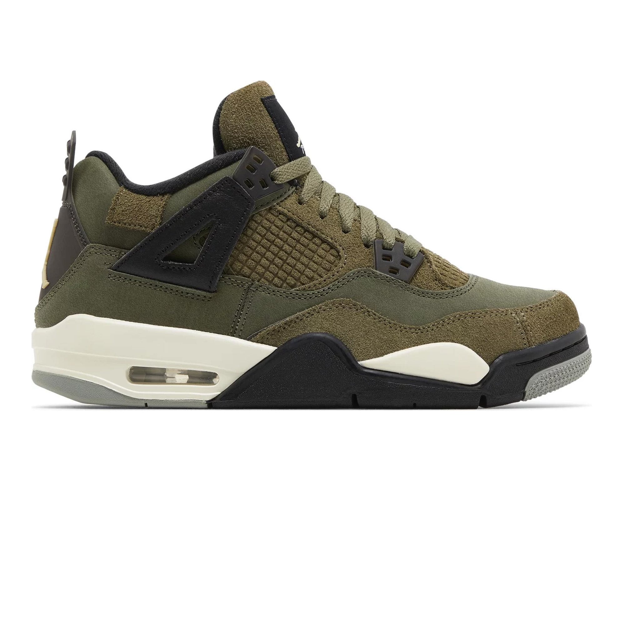 Air Jordan 4 Retro SE 'Craft Medium Olive' GS Sneakers (2023) - Basketball Shoes for Women & Girls - Perfect for Streetwear & Casual Fashion