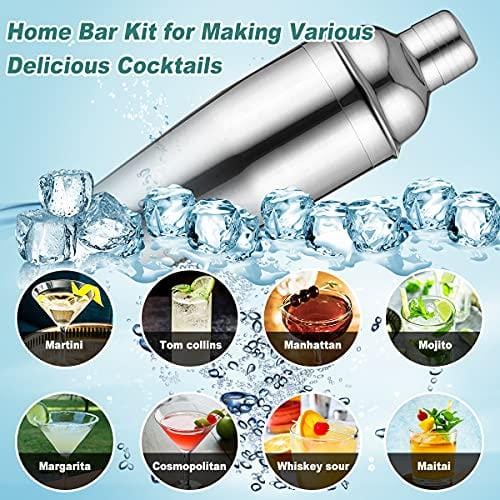 17-Piece Professional Stainless Steel Cocktail Shaker Set with Stand - Complete Bartender Kit for Mixing Drinks, Perfect Bar Gift for Home Bars & Cocktail Parties