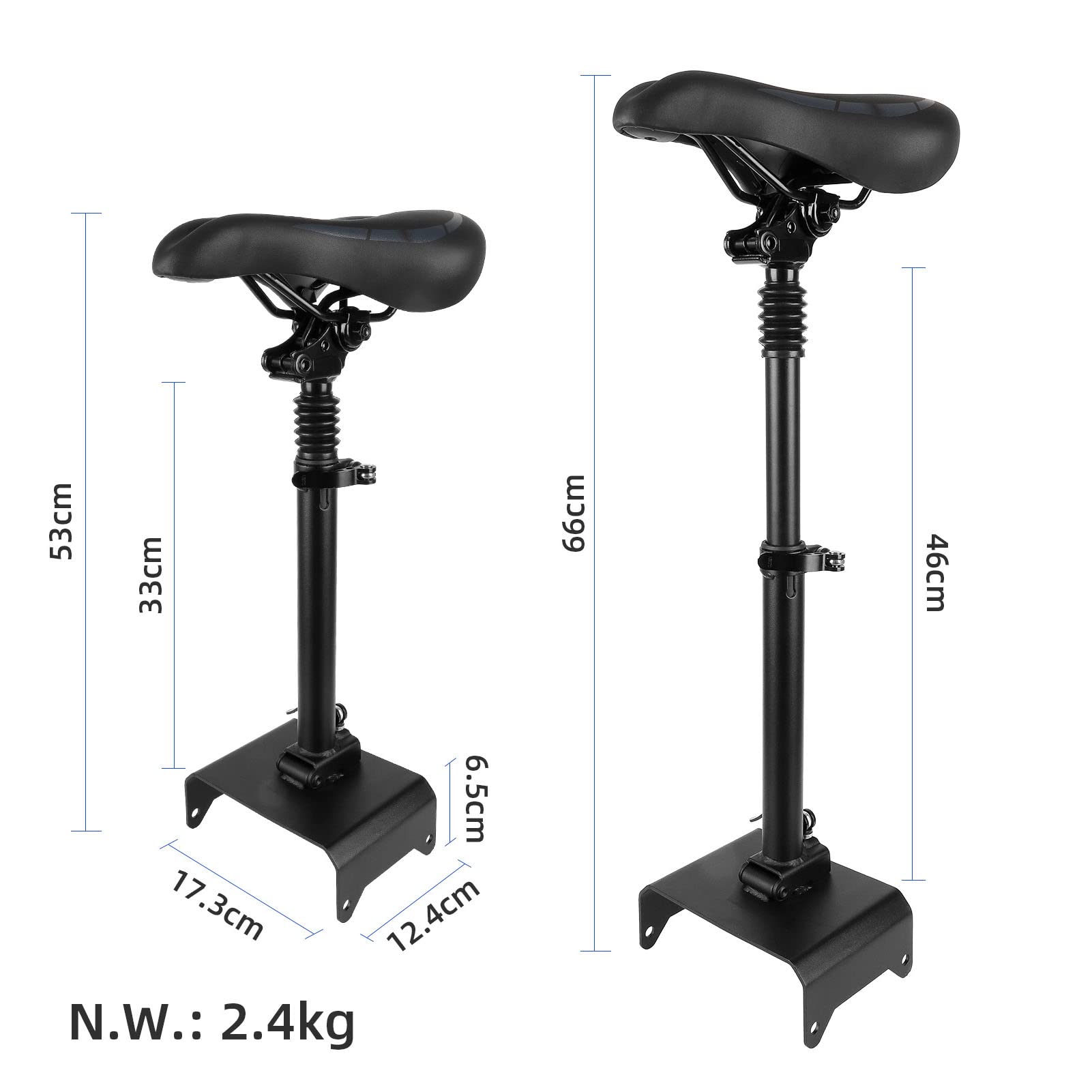 **Universal Adjustable Shock-Absorbing Electric Scooter Seat for Segway Ninebot F20 F25 F30 F40 - Comfortable Folding Saddle for Commuting & Leisure Rides**