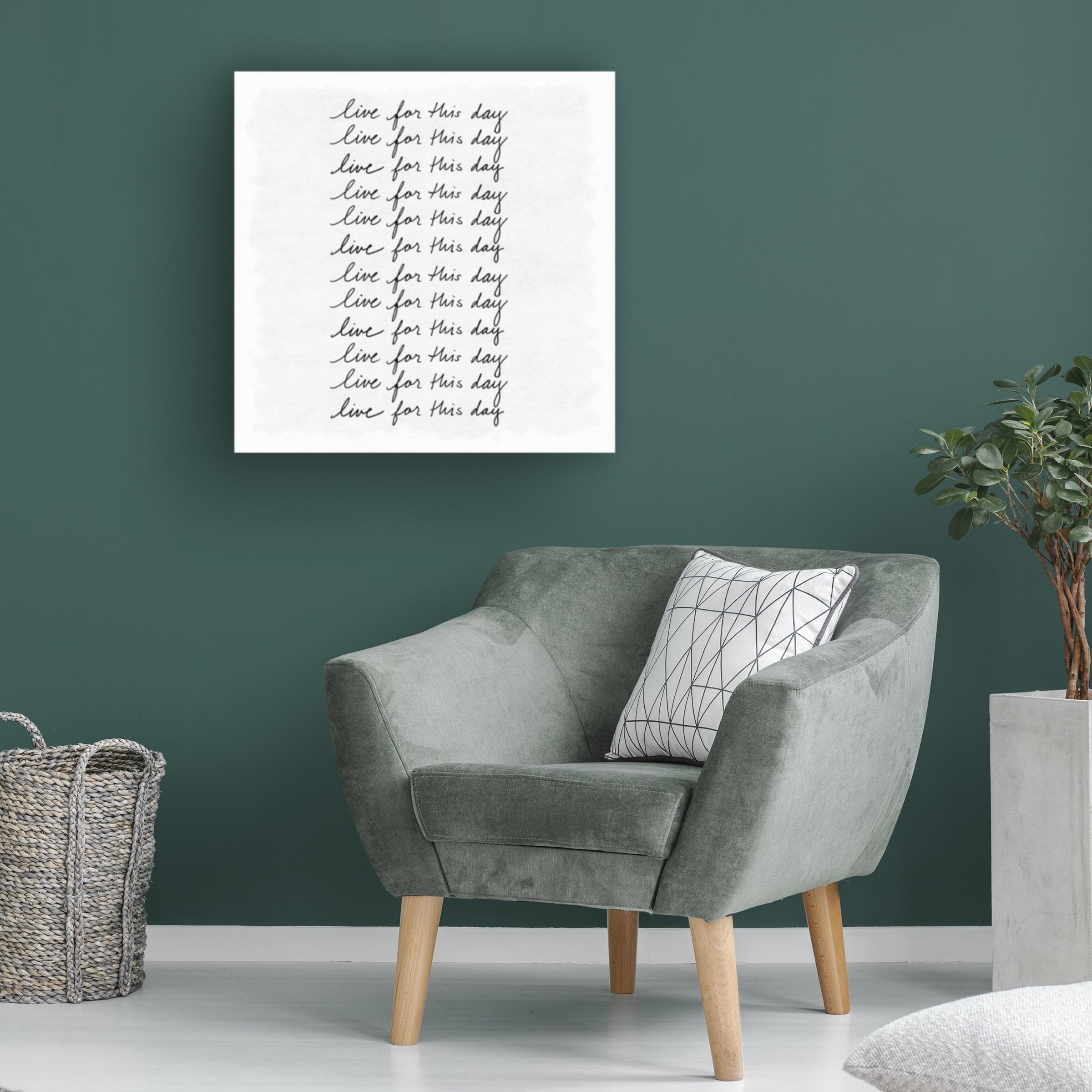 Trademark Fine Art 'Live for This Day' Canvas Wall Art Print - Motivational Home & Office Decor for Living Room, Bedroom, or Workspace