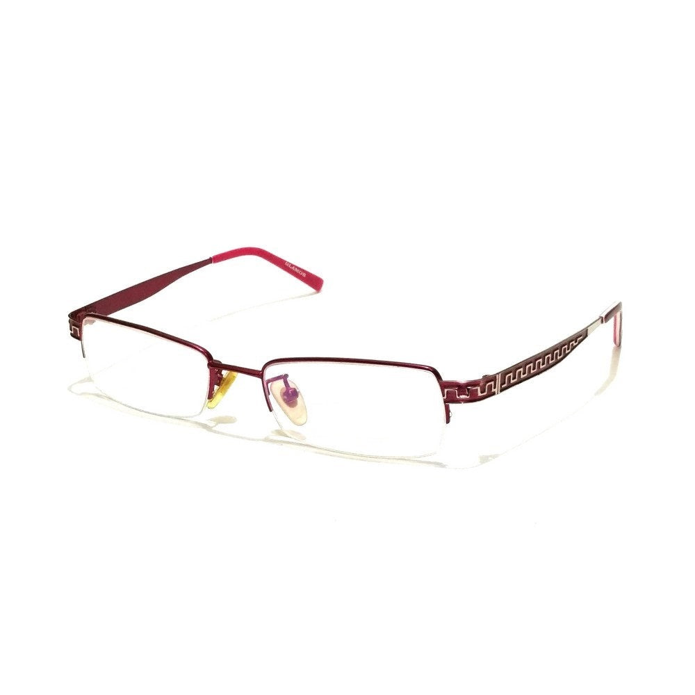 Stylish Pink Supra Half Rimless Blue Light Blocking Glasses for Women - Model 5610PK - Perfect for Computer Use, Gaming & Office Work