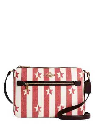 Coach Gallery Stripe Star Print File Bag - Stylish Crossbody Bag for Women, Perfect for Work, Travel & Everyday Use
