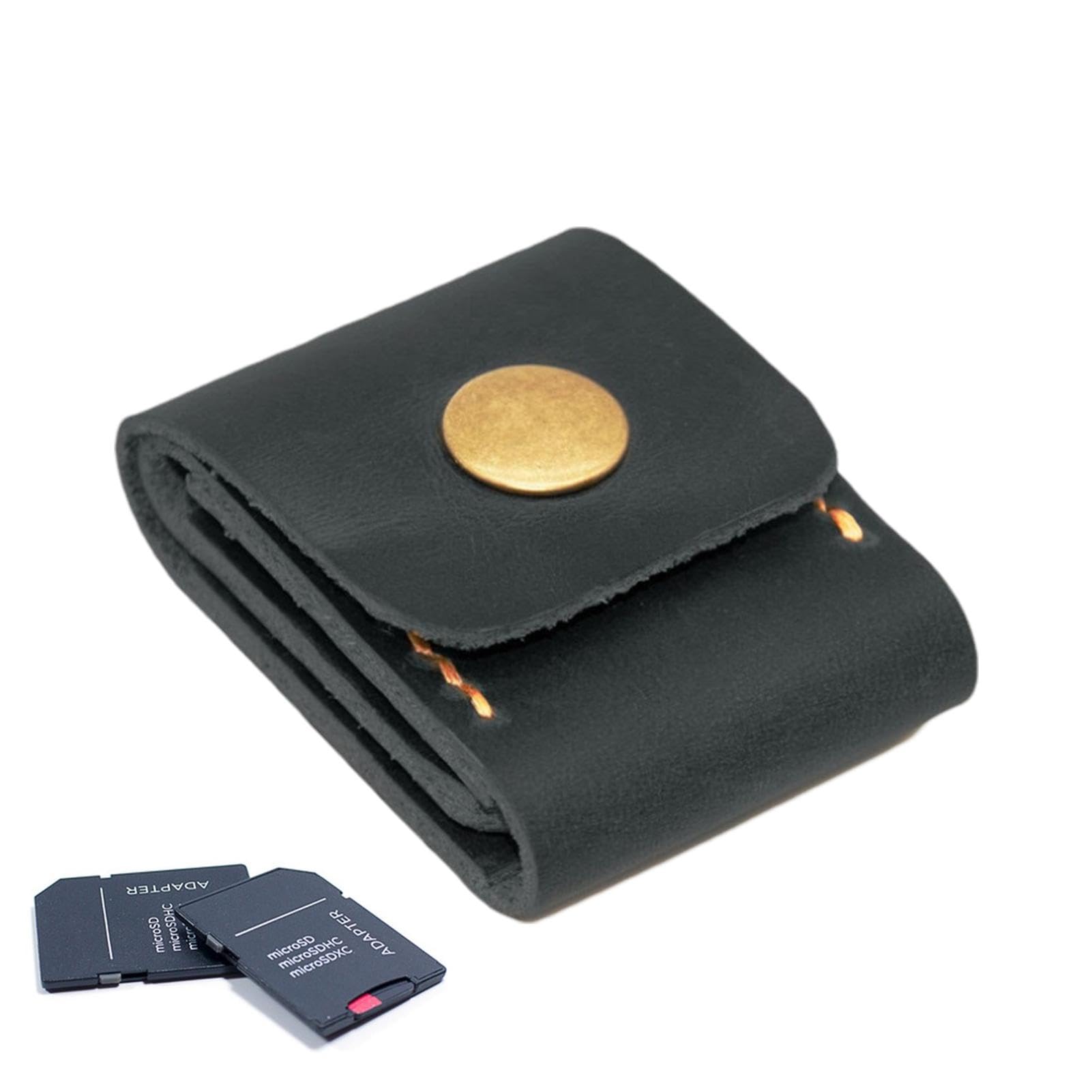 Memory Card Organizer - Portable SD Card Holder Case with 3 Slots, PU Leather Travel Pouch for Camera, Phone & GoPro Accessories - Compact Storage Protector for SD, MicroSD & CF Cards | Perfect for Travel, Photography & Tech Enthusiasts