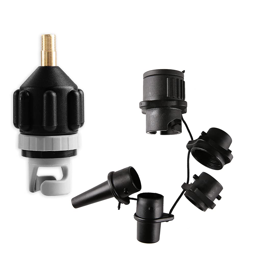Inflatable Boat SUP Pump Adapter with Kite/Boston Valve - Universal Air Valve Adapter for Standard Pumps - Spoke Plate Attachment (Multi-Purpose) - Perfect for Kayaks, SUPs, Air Mattresses & Pool Floats