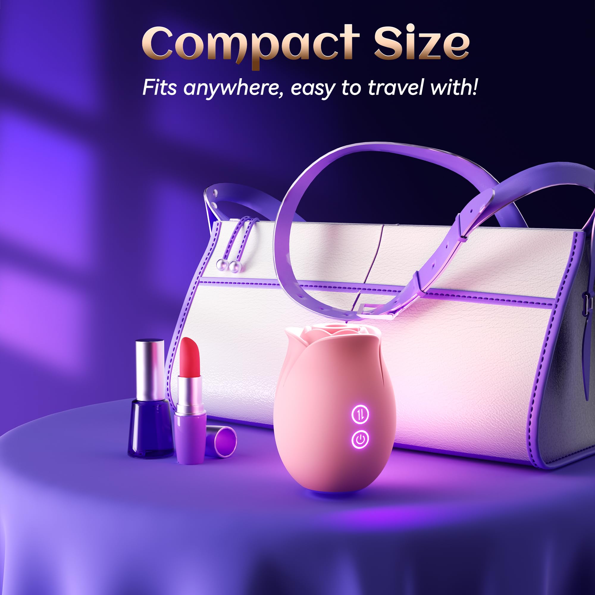 Premium Rose Sucking Vibrator for Women - Clitoral & Nipple Stimulator with Multiple Suction Modes, G-Spot Massager for Couples Play | Sensual Adult Toy for Bedroom Fun & Intimate Moments