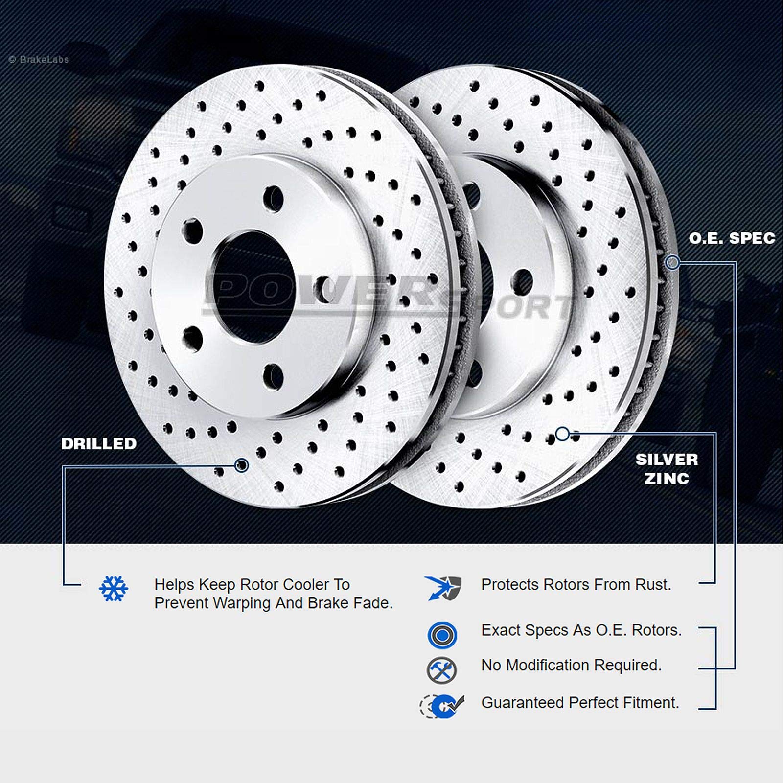 High-Performance Ceramic Rear Brake Pads and Rotors Kit for 2014-2019 Fiat 500L | Durable Braking System | Perfect for City Driving, Commuting & Daily Use