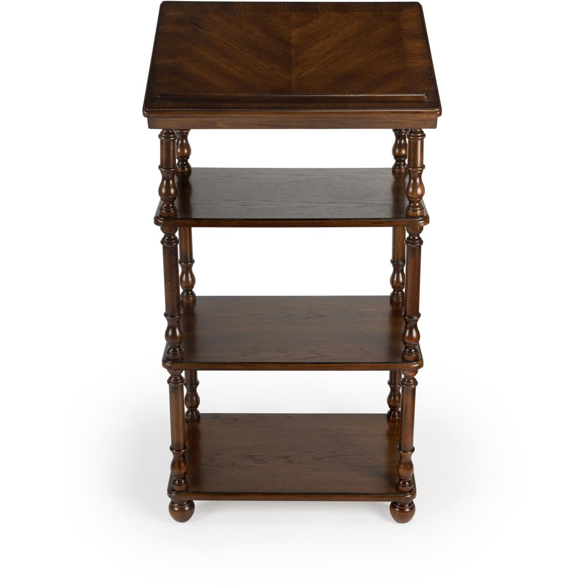 Vintage Oak Library Stand - Butler Alden Style - Perfect for Home Office, Study Room & Classic Book Display