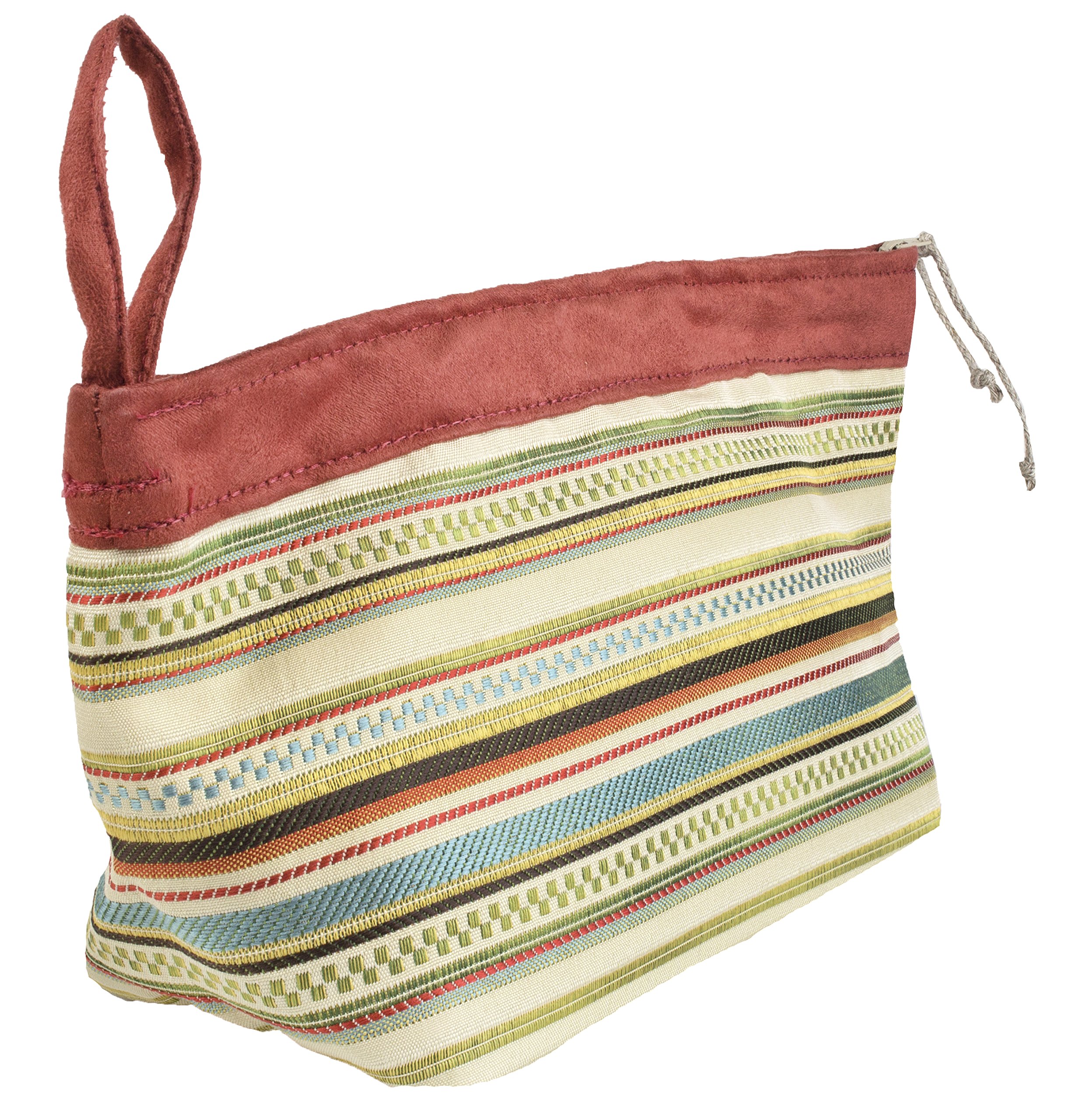 Fitzroy Portable Cosmetic Toiletries Bag - Waterproof Travel Makeup Organizer with Multicolor Stripe Pattern | Perfect for Vacation, Gym & Daily Essentials Storage