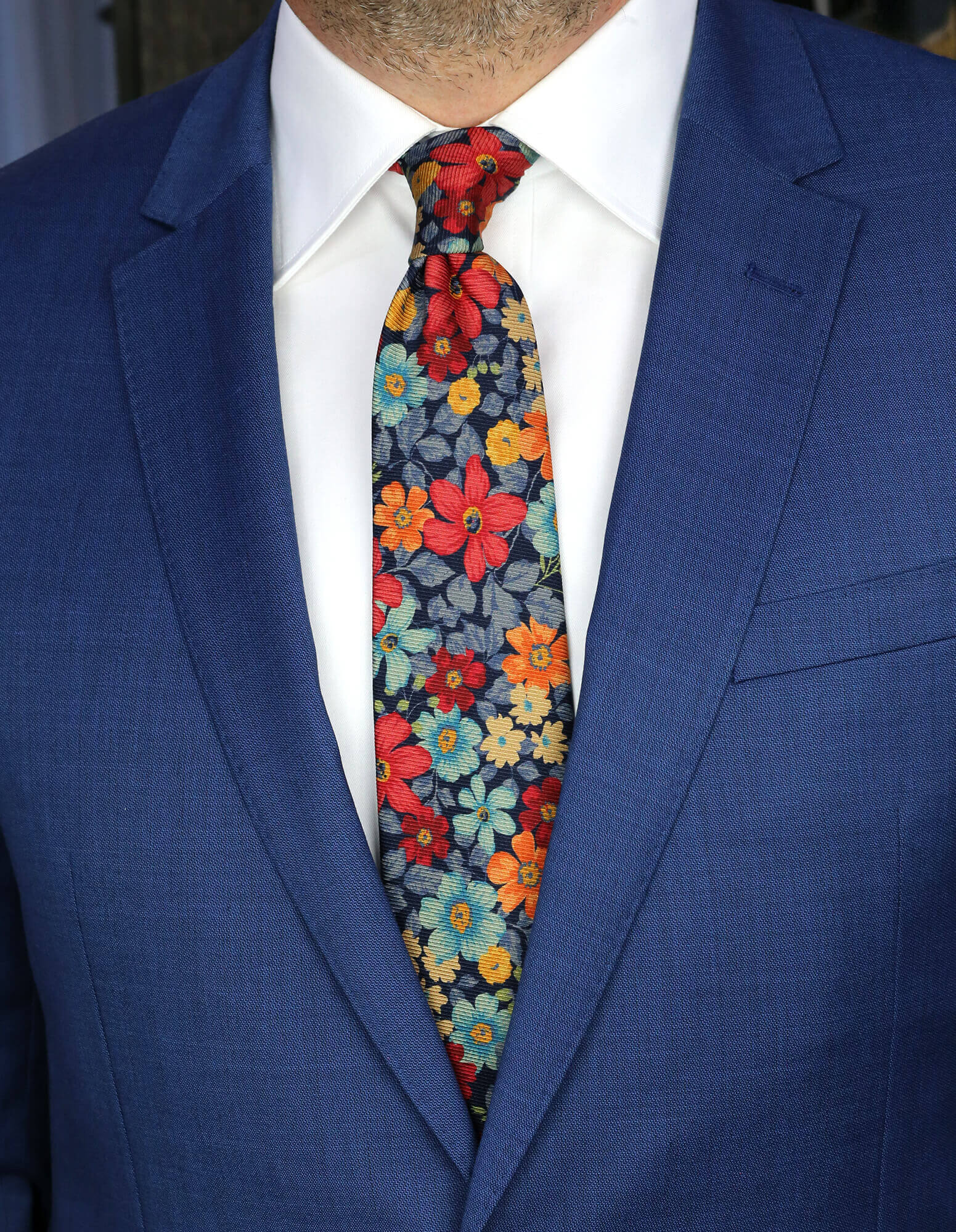DÉCLIC Pavia Floral Tie for Men - Stylish Silk Necktie with Assorted Floral Patterns - Perfect for Weddings, Business Meetings, and Formal Occasions