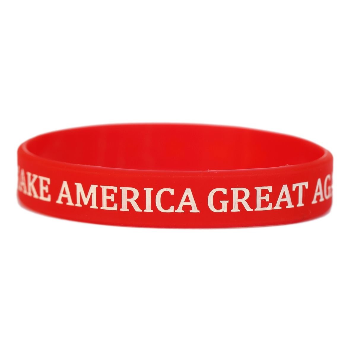 Make America Great Again MAGA Wristbands - Patriotic Rubber Bracelets for Trump Supporters, Political Rallies & Conservative Events
