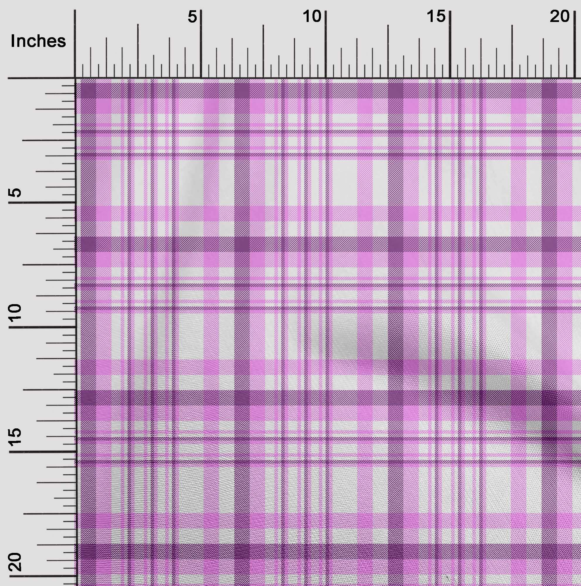 oneOone Cotton Poplin Fuschia Pink Plaid Dress Fabric - 42 Inch Wide Material by The Yard | Perfect for Summer Dresses, Skirts & DIY Sewing Projects