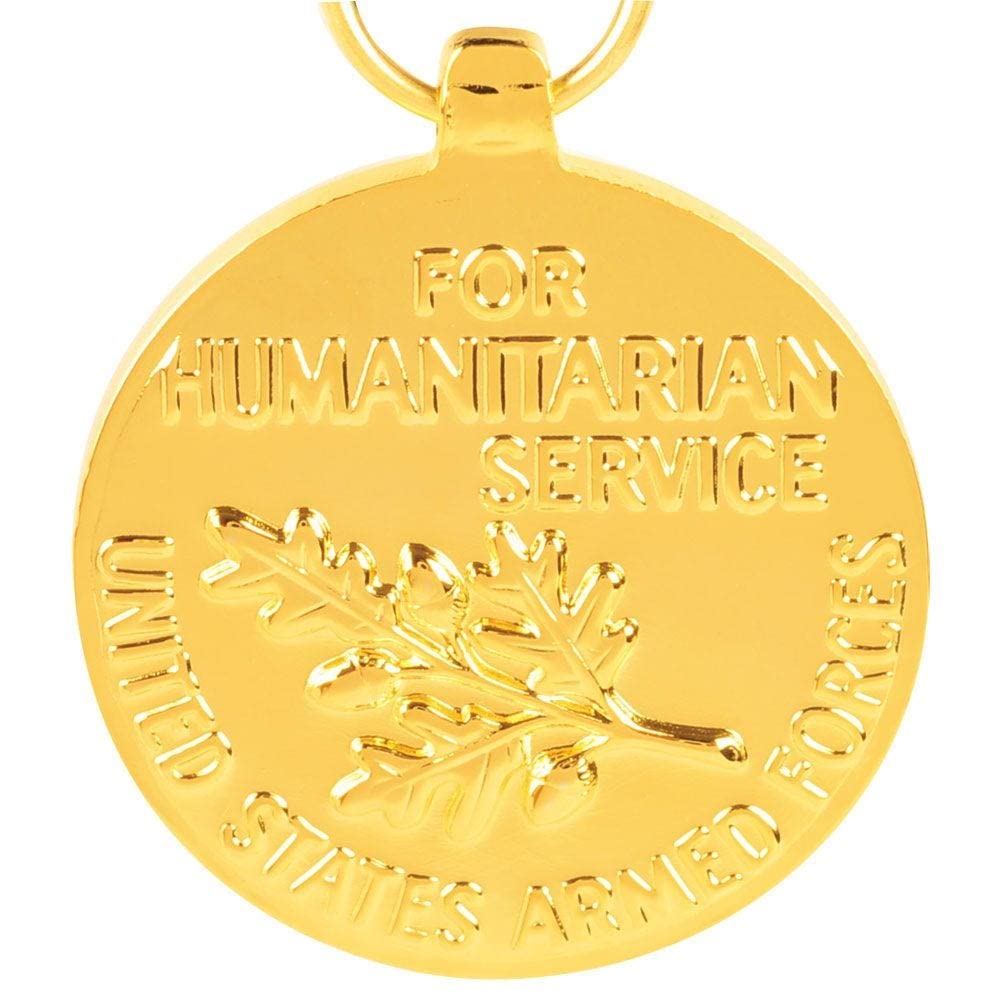 MEDALS OF AMERICA EST. 1976 Humanitarian Service Miniature Medal - Anodized Military Award for Recognition & Display | Perfect for Veterans, Collectors & Shadow Box Displays