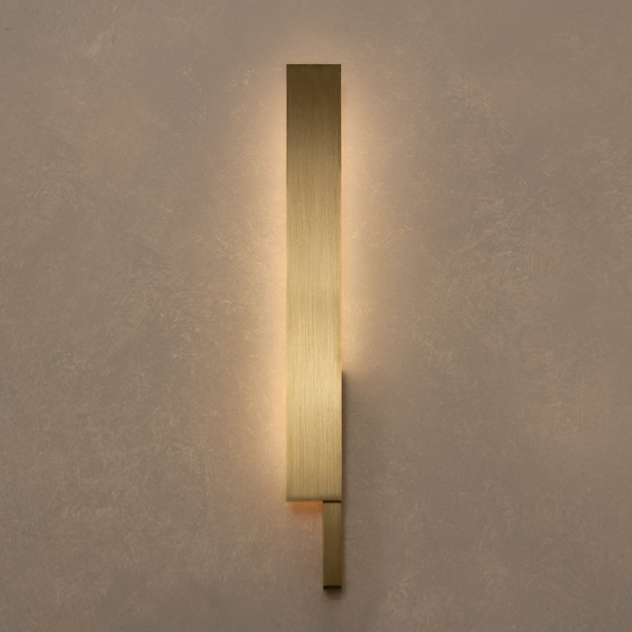 PRE ORDER BEN TOVIM DESIGN Bloc Wall Sconce - Left Side Brushed Brass Finish | Modern Wall Lighting for Living Room, Bedroom & Hallway Decor