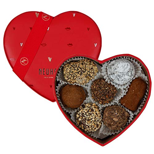 Neuhaus Belgian Chocolate Heart Gift Box - 14 Piece Chocolate Heart Truffles | Premium Valentine's Day, Anniversary & Romantic Gift for Her/Him