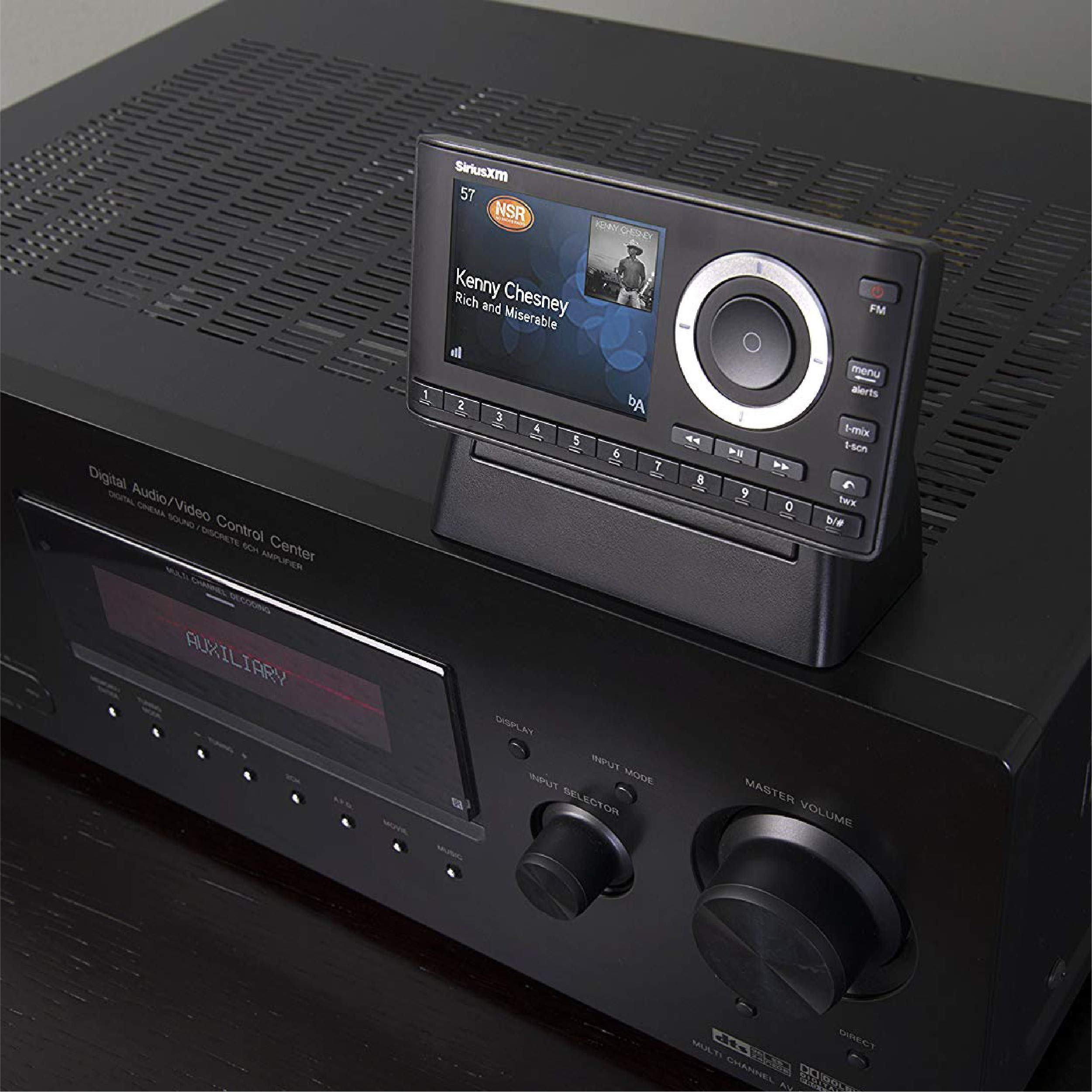 SiriusXM SXPL1H1 Onyx Plus Satellite Radio with Home Kit - Stream SiriusXM Music & Talk Shows on Home Stereo or Powered Speakers - Perfect for Living Room, Office & Entertainment Spaces