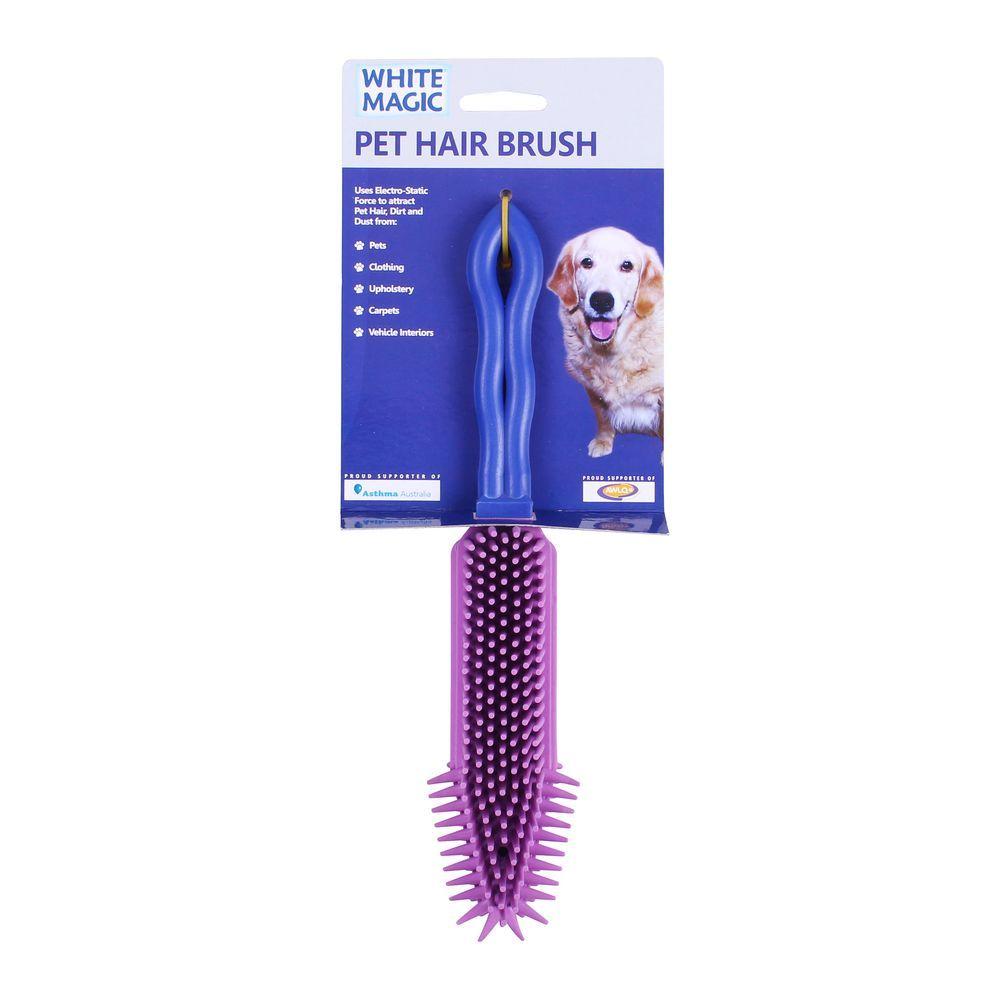 Magic White Pet Hair Remover Brush - Effortlessly Remove Pet Hair from Furniture, Clothes & Car Seats - Perfect for Dogs & Cats