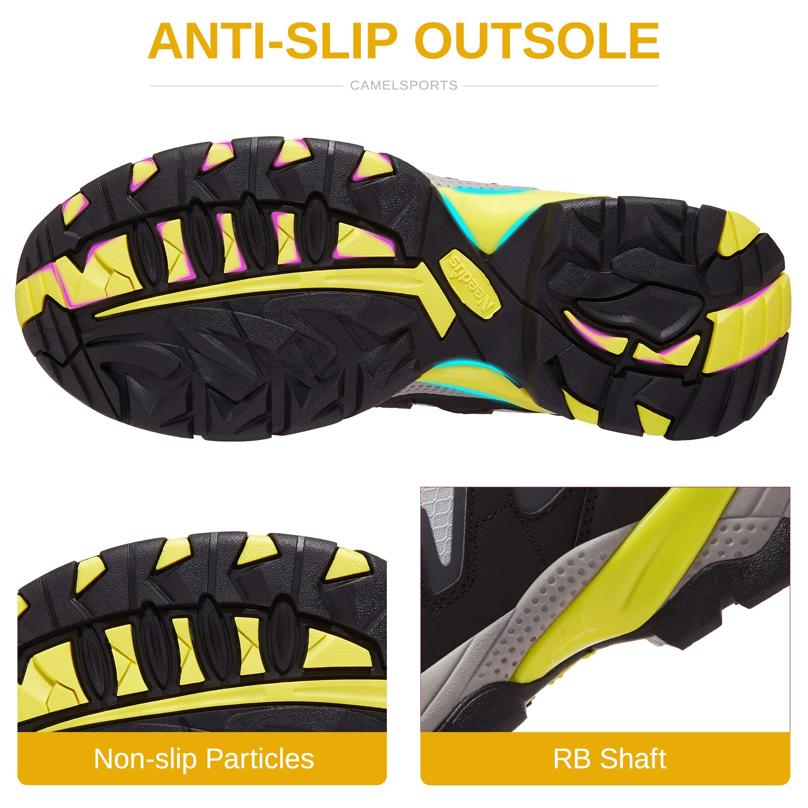 CAMELSPORTS Women's Hiking Shoes - Waterproof Lightweight Trail Running Shoes with Non-Slip Sole & Breathable Design for Trekking, Walking, and Outdoor Adventures - Perfect for Hiking, Camping, and Daily Wear