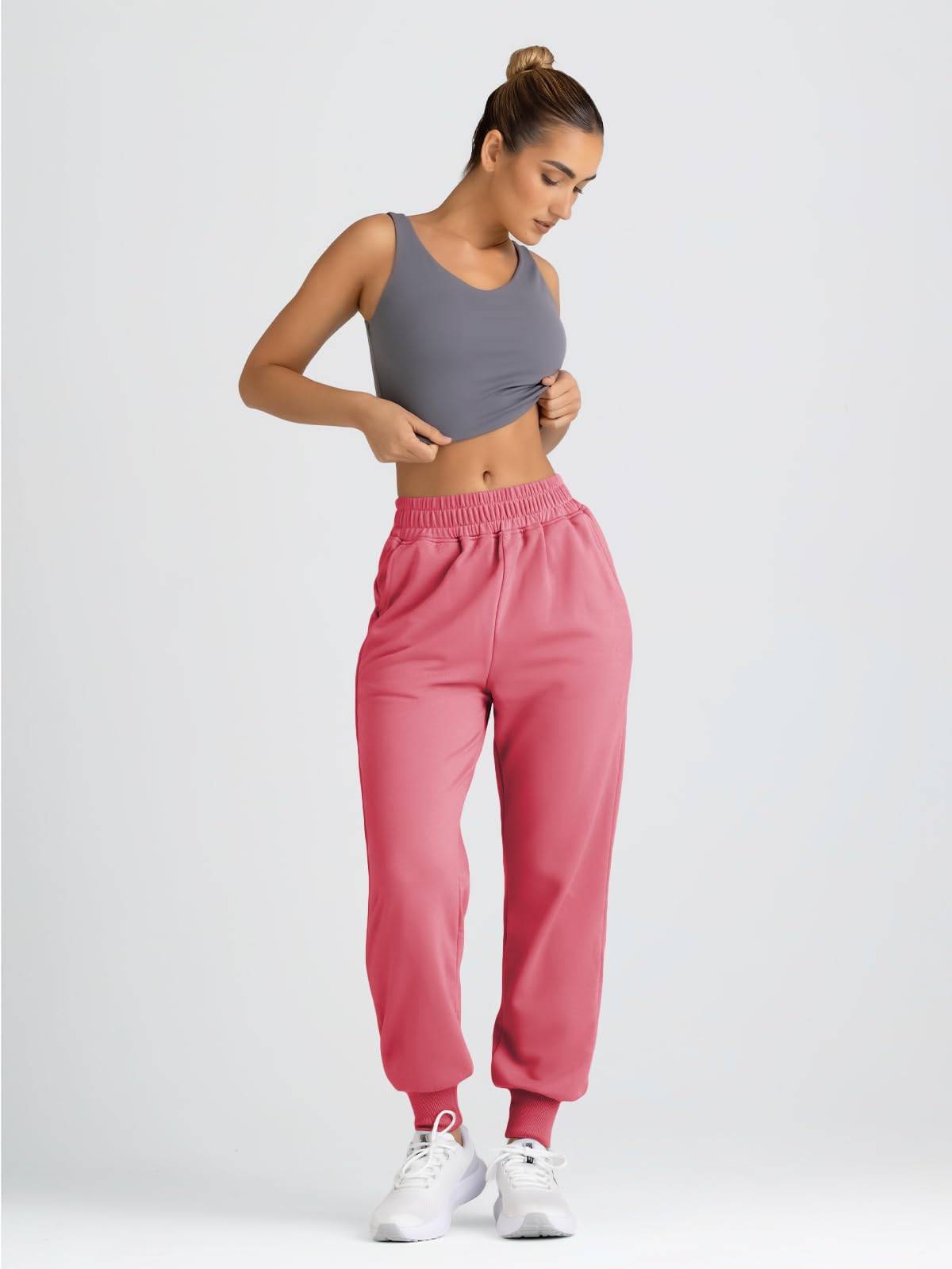 Yovela Women's High Waisted Baggy Sweatpants - Casual Joggers with Pockets for Fall | Y2K Aesthetic Warm Lounge Pants for Women | Perfect for Yoga, Running Errands & Cozy Home Wear