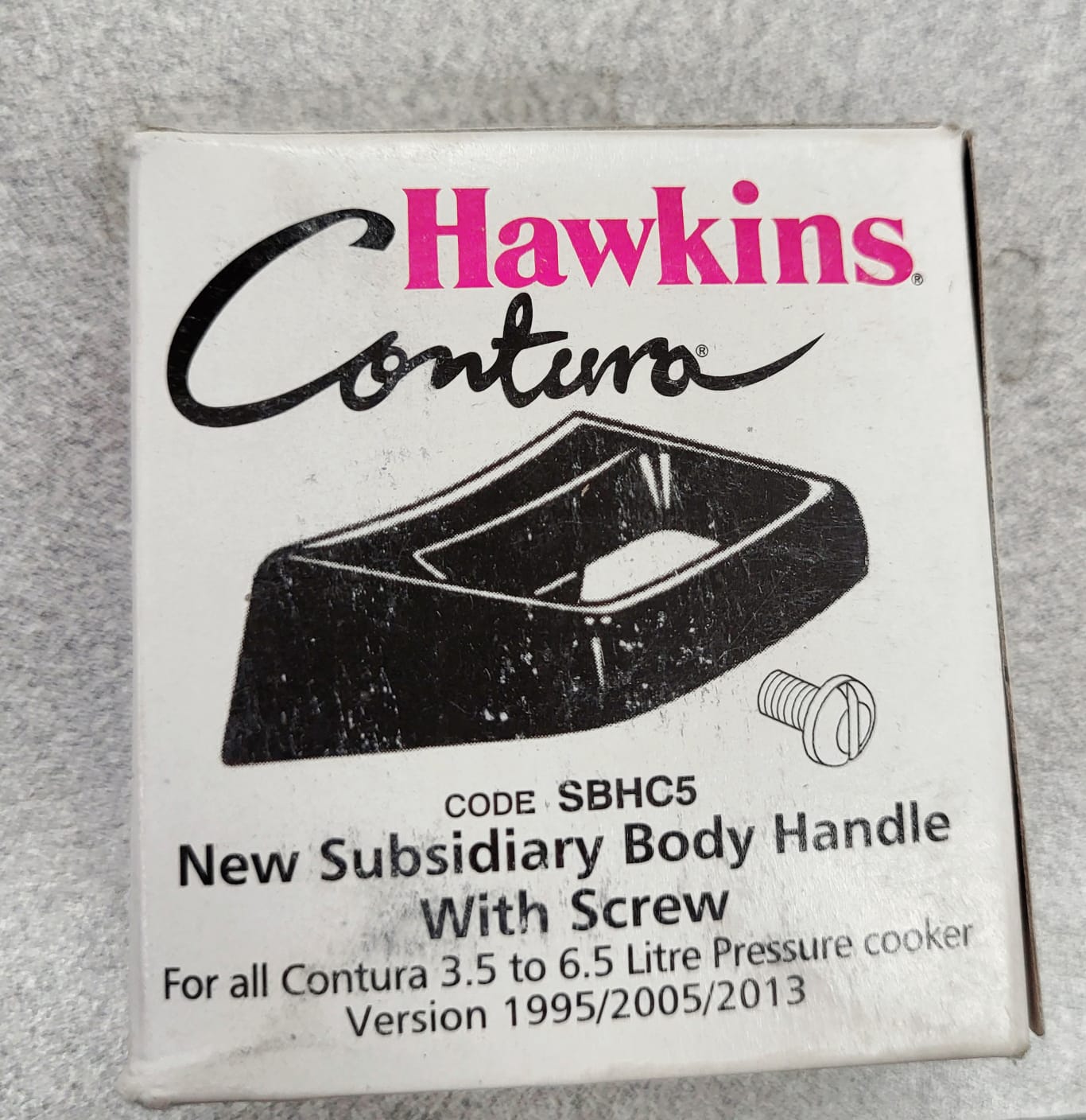 Hawkins SBHC5 Contura New Subsidiary Body Handle with Screw - Replacement Part for Stoves, Ovens & Grills - Perfect for Home Kitchen & Outdoor Cooking