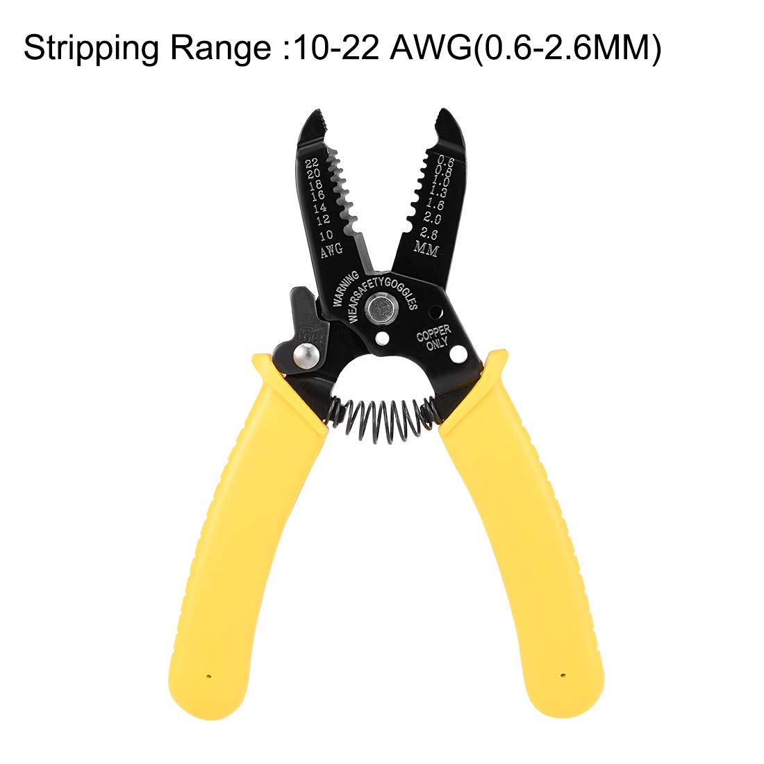 Professional Wire Stripper Tool - 10-22 AWG Wire Cutter, Crimper & Multi-Function Hand Tool for Electrical Work (Yellow) - Perfect for DIY Projects, Home Repairs & Professional Electricians