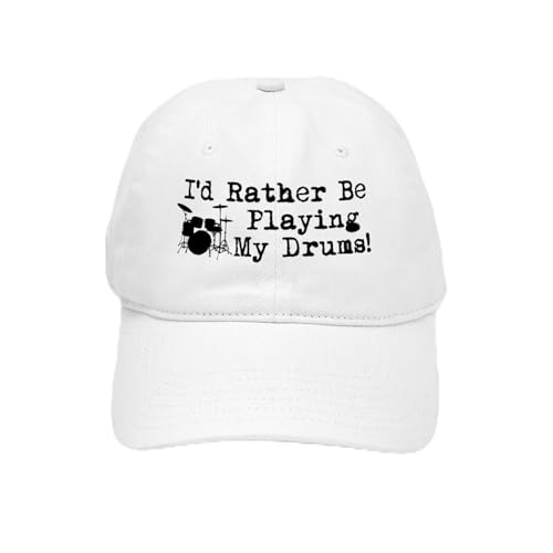 White - Id Rather Be Playing My Drums Cap