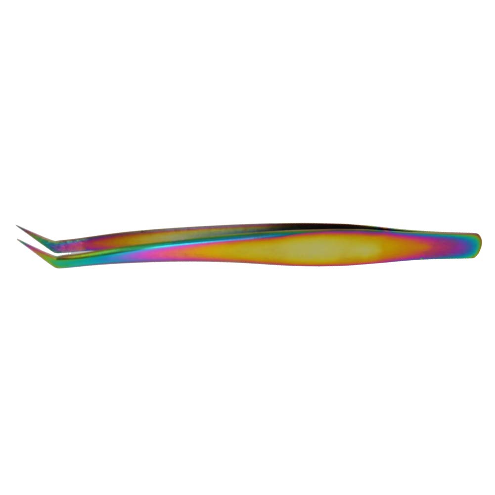 Utoolmart 125mm Professional Stainless Steel Precision Tweezers - Curved Pointed Tip for Eyelash Extensions, Beauty & Crafting (1pc) | Perfect for Salon, DIY & Makeup Application