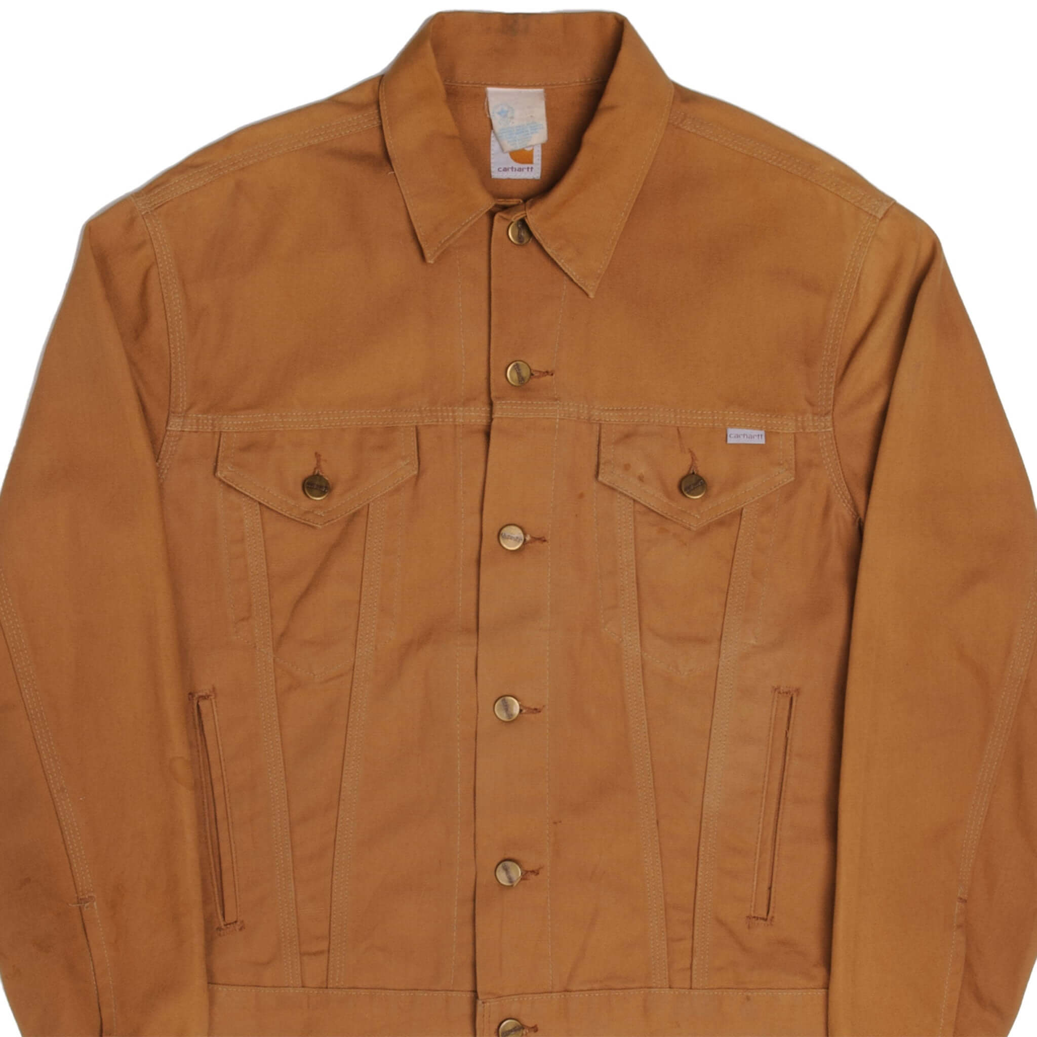 Vintage Carhartt Trucker Jacket - Small Size, Made in USA - Durable Workwear for Outdoor & Casual Wear
