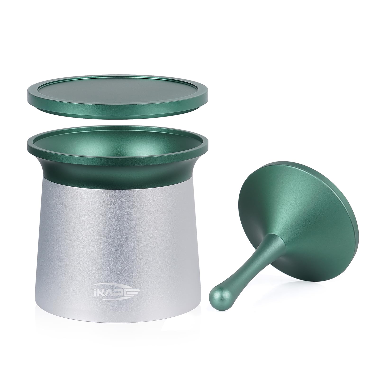 IKAPE 51mm Espresso Powder Dosing Cup - Premium Stainless Steel Coffee Grounds Container for 51mm Portafilters (Silver) | Perfect for Baristas & Home Brewing, Espresso Machine Accessories