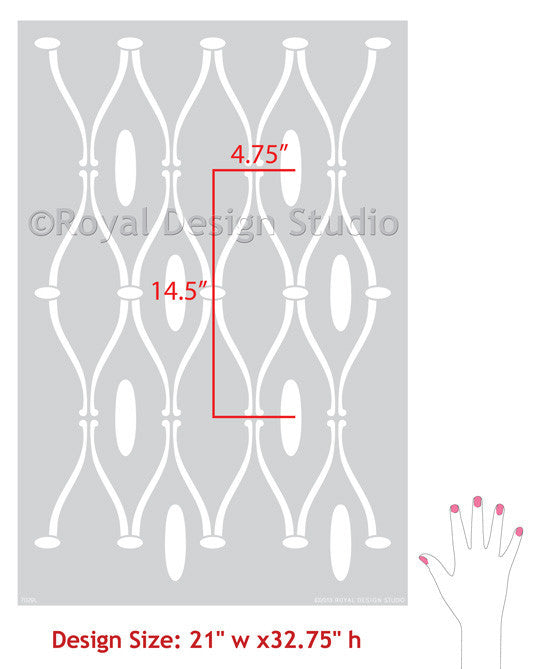Elsabet Trellis Raven + Lily Wall Stencil - Reusable DIY Home Decor Stencil for Painting Walls, Furniture & Crafts | Perfect for Bedroom, Nursery & Home Renovation Projects