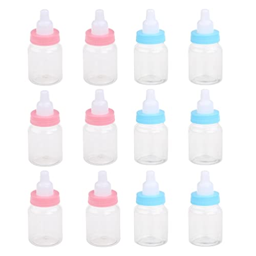 FOMIYES 24pcs Mini Plastic Baby Bottles - Adorable Milk Bottle Party Favors for Baby Showers, Games & Decorations | Perfect for Baby Shower Gifts, Birthday Party Supplies & Nursery Decor