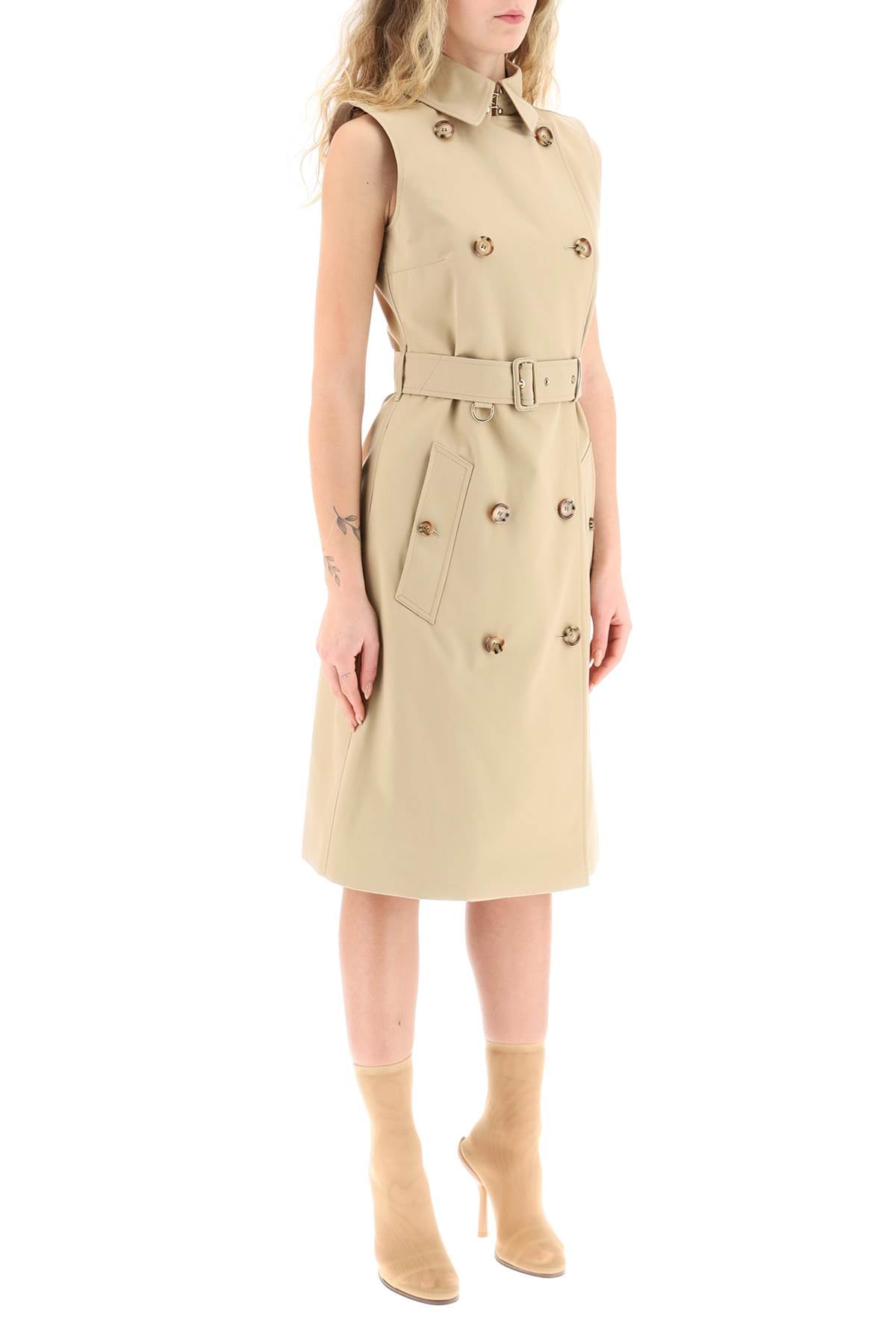 Burberry Gabardine Trench Dress for Women | Classic Waterproof Raincoat | Perfect for Office, Travel & Formal Occasions