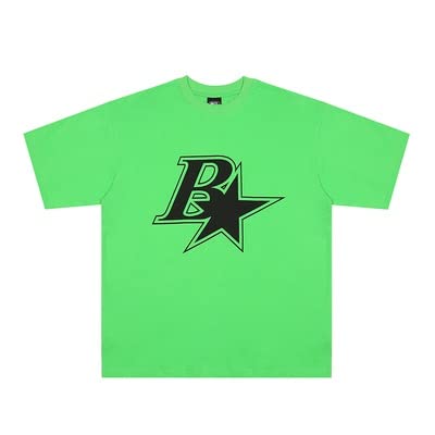 HJK Men's Printed Graphic T-Shirt - Loose Fit Crew Neck Casual Shirt - Green Small - Perfect for Streetwear, Summer Outfits & Everyday Comfort