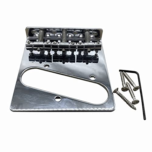 Vintage Style 6-String Fixed Electric Guitar Bridge with Adjustable Saddles - Replacement Bridge for TL Guitars | Perfect for Guitar Repair, Upgrades & Custom Builds