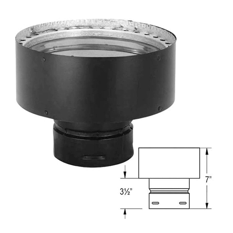 Duravent 3 PelletVent Pro Chimney Adapter for Wood Stove - Compatible with 3PVP X6, 3PVP X7, 3PVP X8 Models - Perfect for Home Heating & Fireplace Installation