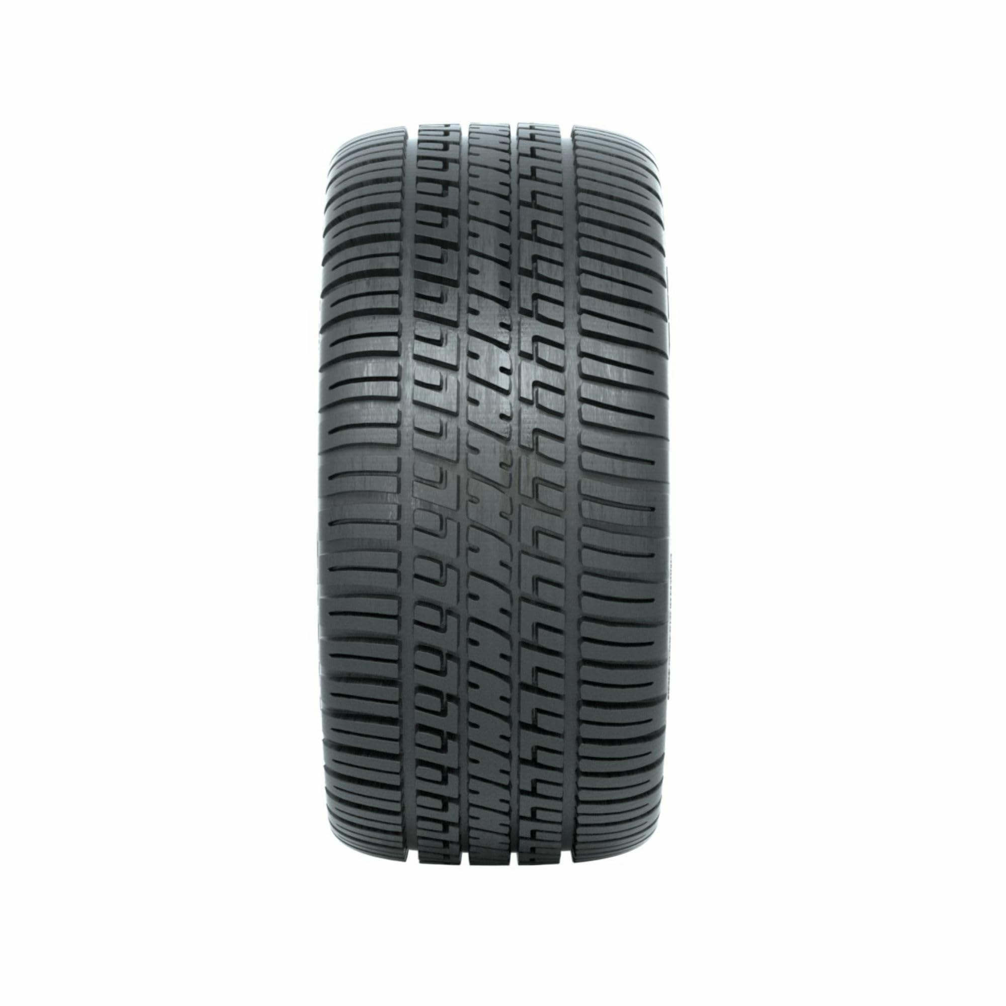 GTW Tempest 12 Inch Golf Cart Wheels with 205/30-12 Fusion Low Profile Street Tires - Machined & Black Wheels (Set of 4) - Perfect for Street Legal Golf Carts, Neighborhood Cruisers & Custom Golf Cart Upgrades