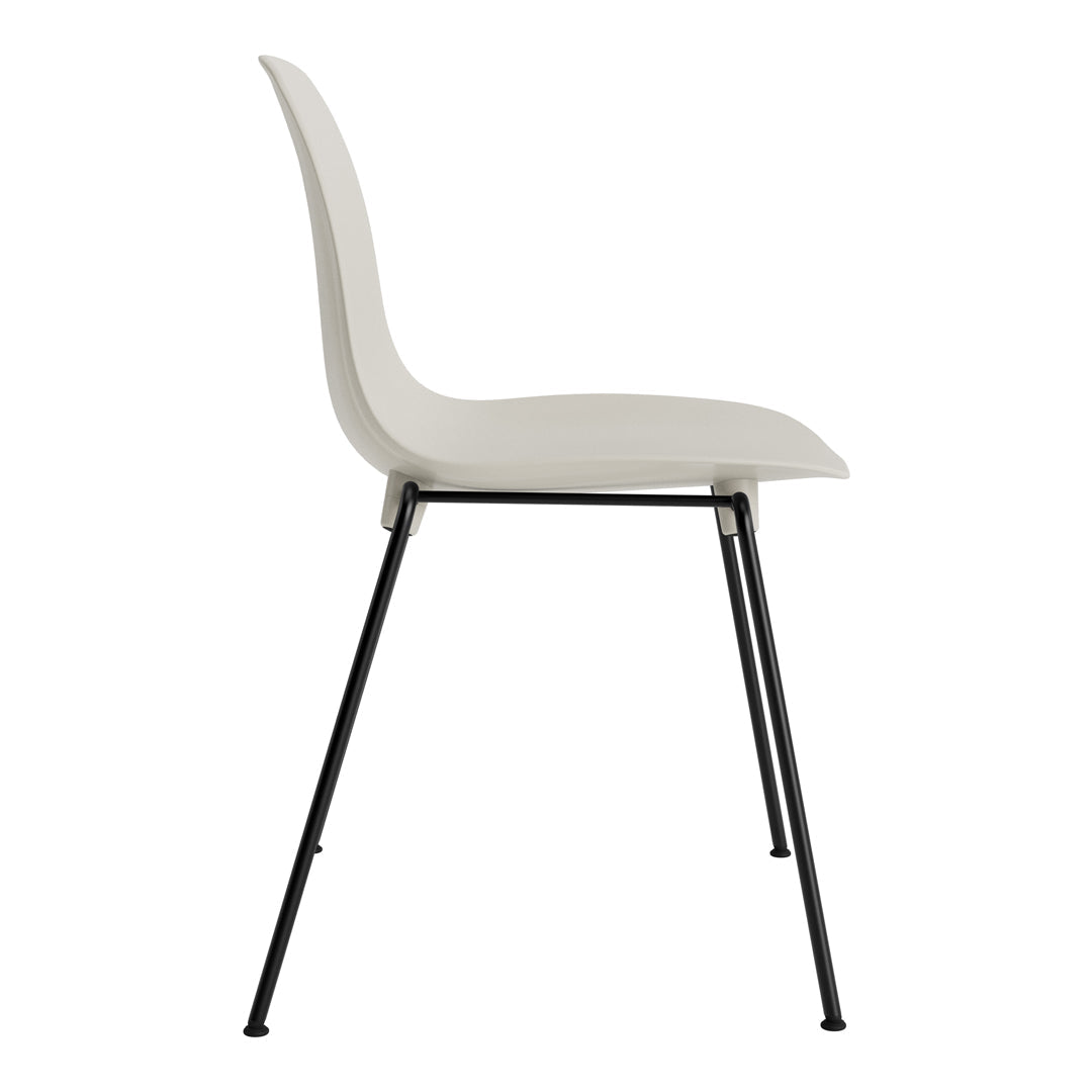 Modern Form Side Chair with Sturdy Metal Legs - Stackable Dining Chair for Kitchen, Restaurant & Office Use