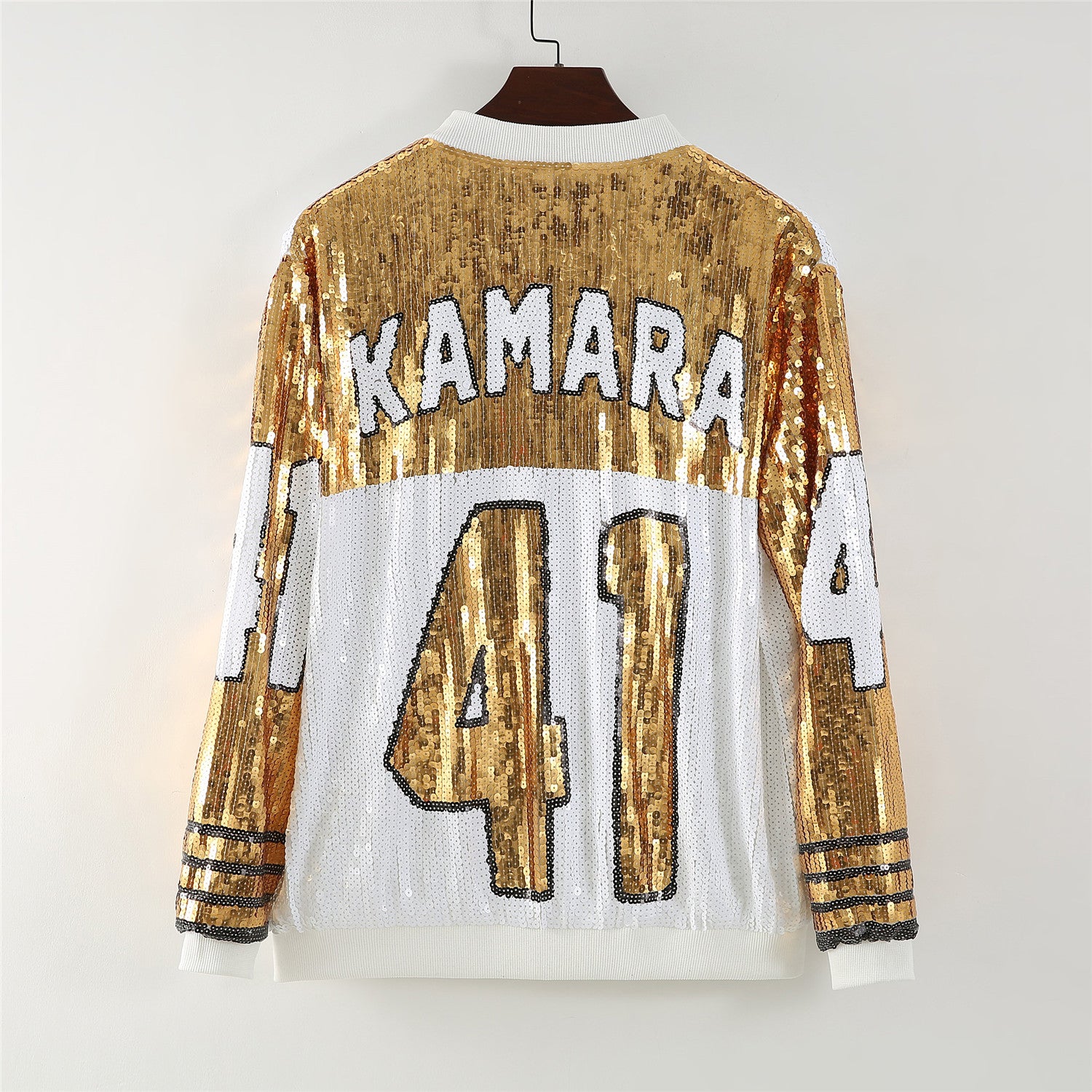 Bulls Sequined Baseball Uniform - Glittery Team Jersey for Women & Men - Perfect for Games, Parties & Costume Events