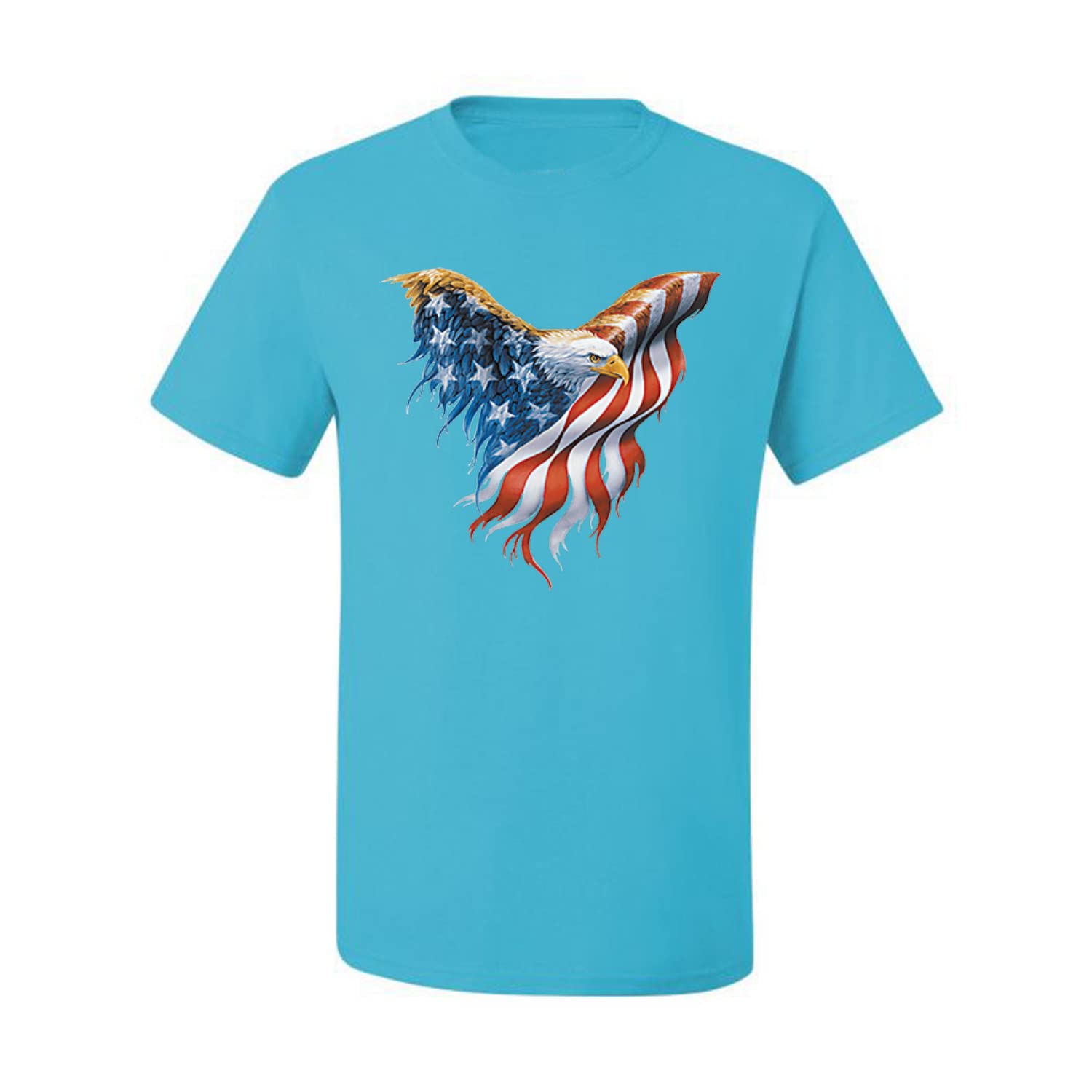American Flag Eagle USA Patriotic Graphic T-Shirt for Men - Comfortable Cotton Tee for 4th of July, Veterans Day & Patriotic Events